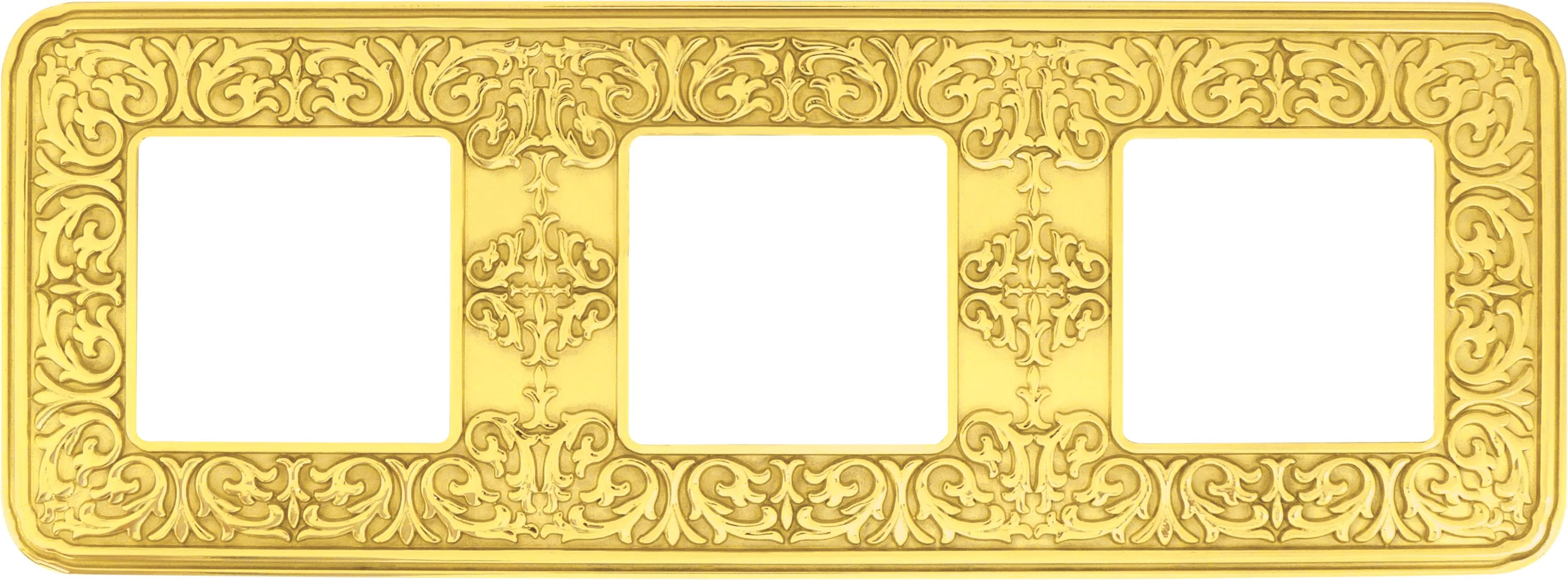  артикул FD01373OB название Рамка тройная, цвет Светлое золото, Emporio, Fede