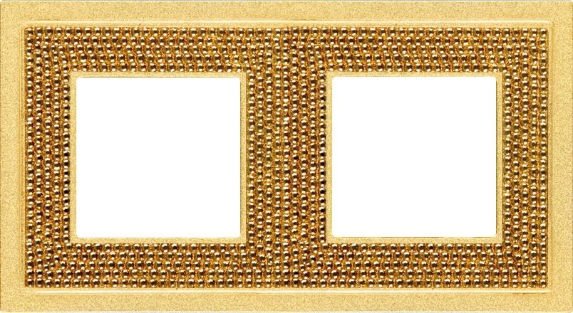  артикул FD01292OR название Рамка двойная, цвет Красное золото, Crystal De Luxe Art, Fede