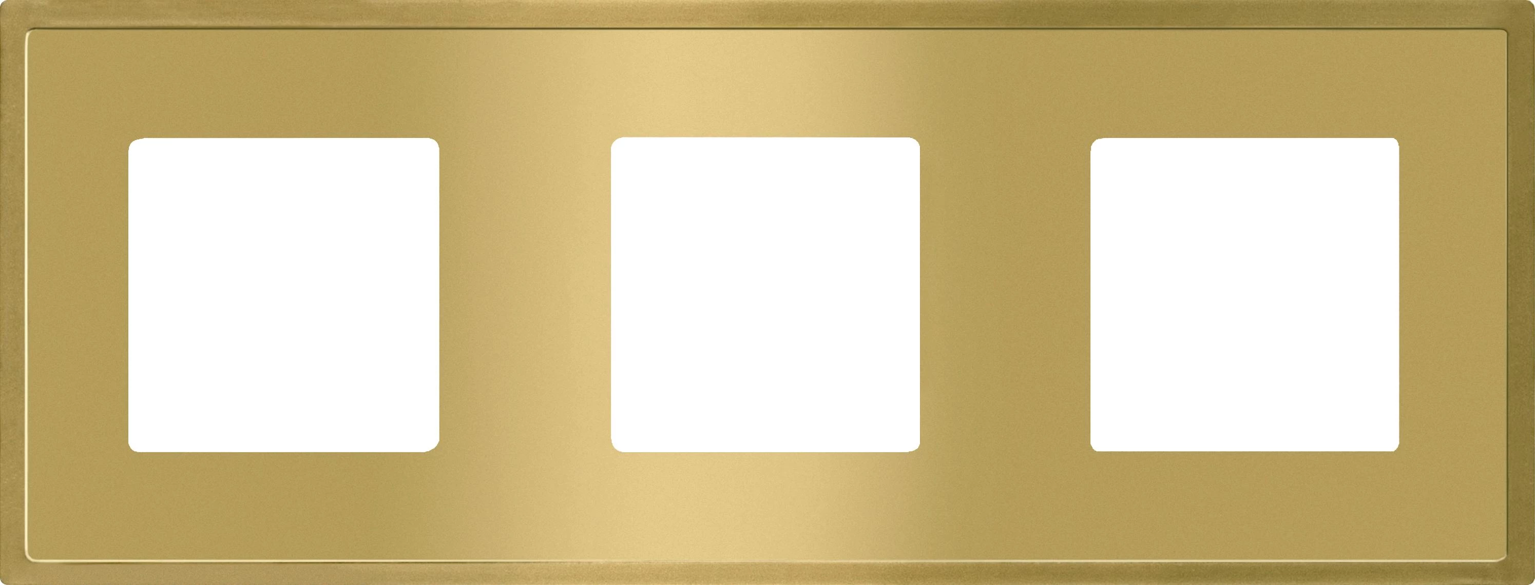  артикул FD01243OB название Рамка тройная, цвет Светлое золото, Madrid, Fede